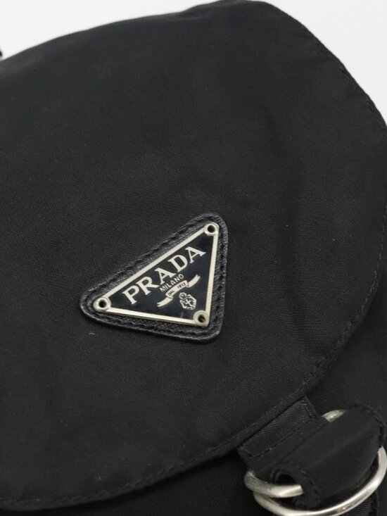 PRADA Backpack Nylon Silver Black Auth bs34742 main image 9